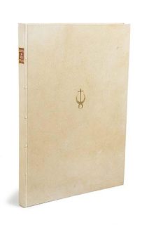 Dante AlighieriLa Vita Nuova. Montagnola, Officina Bodoni, 1925. Prgt. mit spanischen Kanten goldgepraegten Supralibri und g