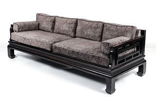Manner of Michael Taylor for Baker Ming Style Sofa 