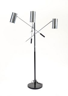 3-light Artelucce style chrome floor lamp