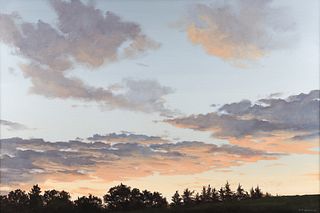 Anna Marie Schnur Twilight Cloudscape painting