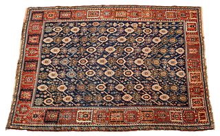 Persian Gashghai Handwoven Wool Rug, W 4' 5'' L 6' 2''