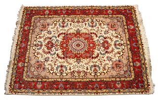 Persian Tabriz Handwoven Wool With Silk Highlights Rug, W 5' 2'' L 6' 11''
