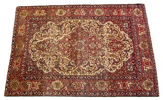 Persian Malayer Handwoven Wool Rug W 4' 1'' L 6' 4''