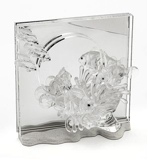Swarovski (Austrian) Crystal Plaque Wonders Of The Sea, Harmony, H 7.5'' W 8''