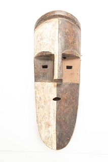Pulley, Bali Carved Wood Polychrome Mask, H 28", W 20"