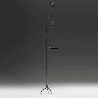 Early Adjustable Betty Lamp Stand