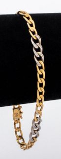 Zelman & Friedman 14K Gold Diamond Link Bracelet