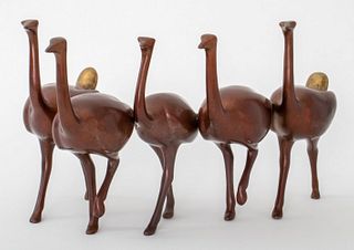 Loet Vanderveen "Ostriches Running" Bronze