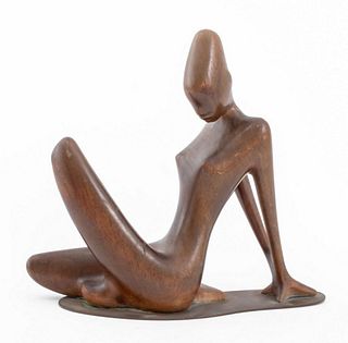 Karl Schmidt Werkstatte Wood Figure Sculpture