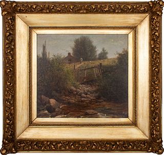 George Lafayette Clough Hudson River Oil on Canvas