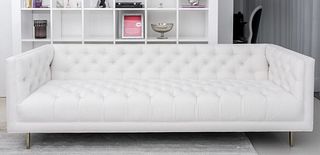 Modern White Chesterfield Tufted Sofa