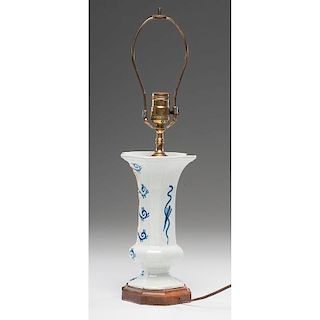 Delft Beaker Vase Lamp