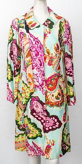 Christian Lacroix Silk Blend Paisley Print Coat