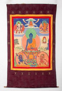 Tibetan Thangka of Buddha Shakyamuni