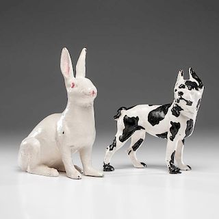 Cast Iron Doorstops, Terrier & Rabbit
