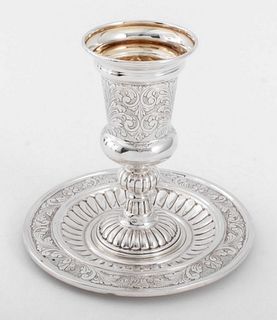 Italian Sterling Silver Kiddush Cup and Stand