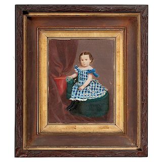 Exuberantly Painted Photograph of a Young Girl