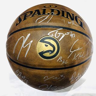 Atlanta Hawks  Autographed basketball by team players 