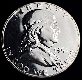 1961 Franklin Silver Half Dollar Extremely High Grade Proof