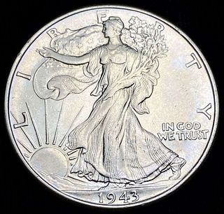 1943 Walking Liberty Silver Half Dollar MS63