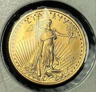 1995 $5 American Gold Eagle 1/10th ozt 