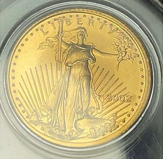 2002 $5 American Gold Eagle 1/10th ozt 