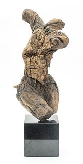 Vernon Bobbitt (American) Driftwood Sculpture Torso Of A Dancer H 22.75'' W 9.5'' L 12.5''