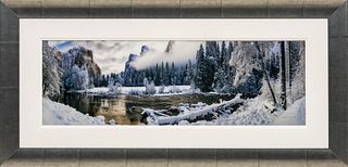 Peter Lik (American/Australian, B. 1959) Fuji Silver Crystal Halide Photographic Print, Mystic Valley Yosemite, H 19'' W 58''