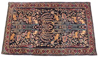 Persian Kermanshah Handwoven Wool Rug, W 4' 3'' L 6' 5''