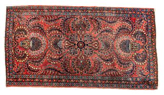 Persian Sarouk Handwoven Wool Rug, W 2' 1'' L 3' 10''