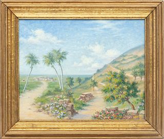 Willard Ayer Nash (New Mexico/California, 1898-1943) Oil On Canvas, 1935, Coastal Dunes, H 15'' W 19''