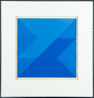 Paul M. Levy (American, 1944) Screenprint In Colors On Paper, 1970, Shear (Geometric Abstract), H 18'' W 18''
