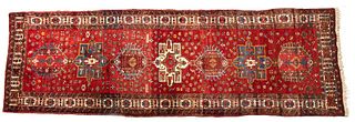 Persian Heriz Handwoven Wool Runner, C. 1990, W 3' 8'' L 10' 9''