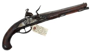 European Flintlock Pistol, C. 18th/19th C., L 16.25''