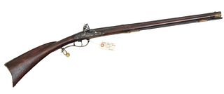 M.M. Maslin Maple Full Stock Kentucky Flintlock Rifle,  Early 19th C., 23" Barrel