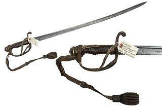 Civil War Era Non Regulation Cavalry Officer's Sword, Belonged To Capt. Elisha B. Bassett, 19th Michigan Infantry Company B, C. 1862, L 39''