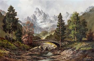 Jurgen Winter, (German, b. 1931), Mountain Bridge