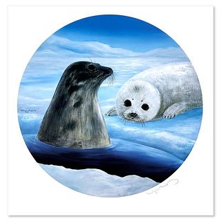 Wyland, "Harp Seals" SOLD OUT Limited Edition Lithograph, Numbered and Hand Signed with Letter of Authenticity