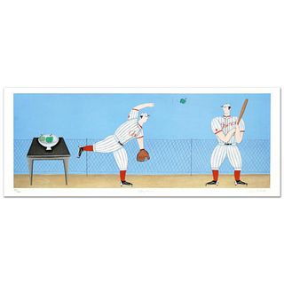 Paula McArdle, "Batting Practice" Limited Edition Serigraph, Numbered and Hand Signed with Letter of Authenticity.