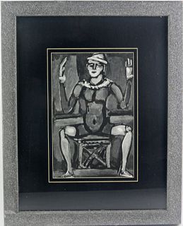 Print ‘Clown Assis’ after Georges Rouault (1871-1958), Framed