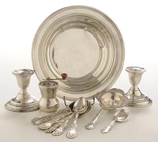 Thirteen Pieces Sterling Hollowware