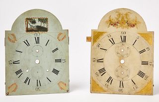 Two Painted Clock Faces