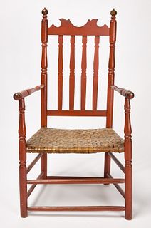 Red Bannister Back Arm Chair