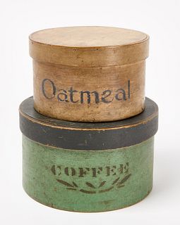 Two Pantry Boxes - Oatmeal and Coffee