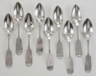 Nine New York Coins Silver Spoons