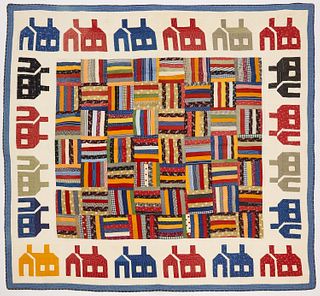 Multicolored House Quilt