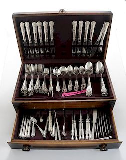 Assembled Set of Queen's Style Silver-