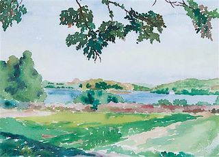 John Alexander Nielson, (Wisconsin, 1881-1954), Overlooking the Lake
