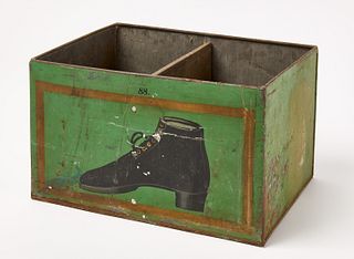Tin Box with Painted Shoe