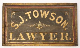 Fine Early Lawyer Trade Sign